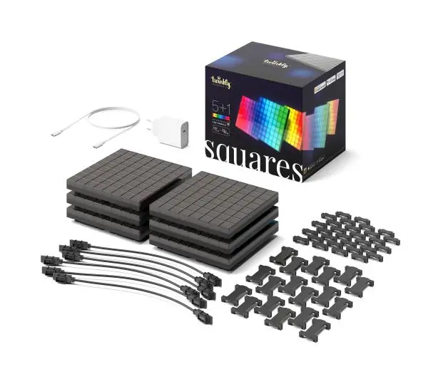 Inteligentne oświetlenie - Twinkly Squares TWQ064STW-07-BEU