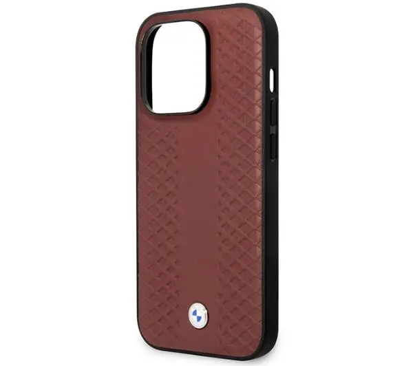 BMW Leather Diamond Pattern BMHCP14L22RFGR do iPhone 14 Pro
