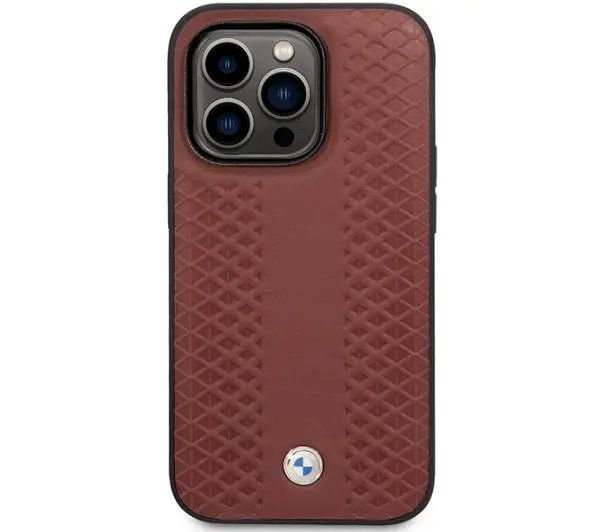 BMW Leather Diamond Pattern BMHCP14L22RFGR do iPhone 14 Pro