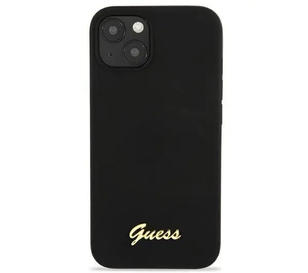 Guess Silicone Script Gold Logo Magsafe GUHMP13MLSLMGBK do iPhone 13