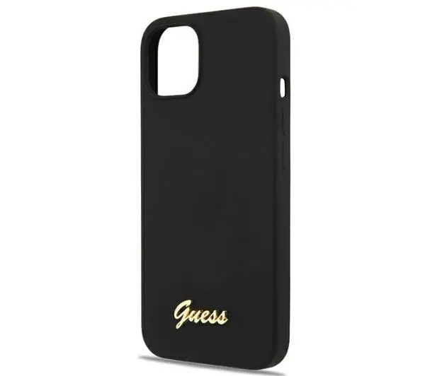 Guess Silicone Script Gold Logo Magsafe GUHMP13MLSLMGBK do iPhone 13