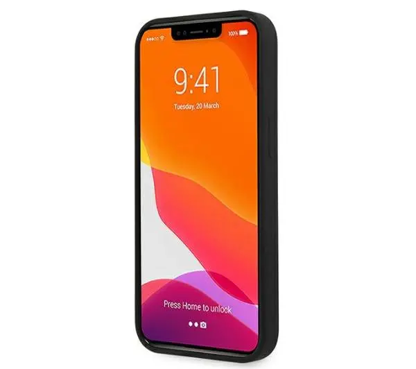 Guess Silicone Script Gold Logo Magsafe GUHMP13MLSLMGBK do iPhone 13