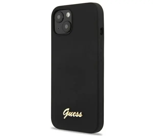 Guess Silicone Script Gold Logo Magsafe GUHMP13MLSLMGBK do iPhone 13
