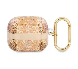 Guess Paisley Strap Collection do AirPods 3 Złoty