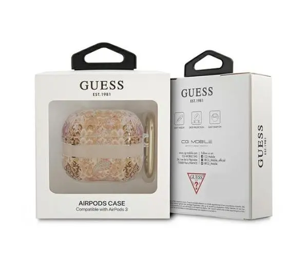 Guess Paisley Strap Collection do AirPods 3 Złoty