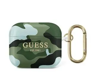 Guess Camo Collection do AirPods 3 Zielony moro