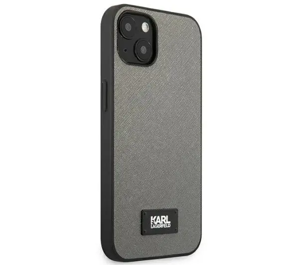 Karl Lagerfeld Saffiano Plaque KLHCP13SSFMP2DG do iPhone 13 mini