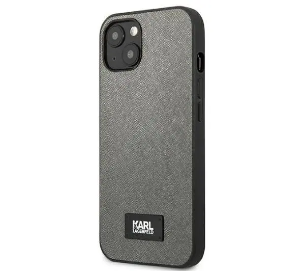 Karl Lagerfeld Saffiano Plaque KLHCP13SSFMP2DG do iPhone 13 mini