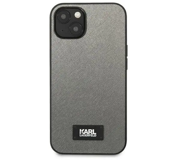Karl Lagerfeld Saffiano Plaque KLHCP13SSFMP2DG do iPhone 13 mini