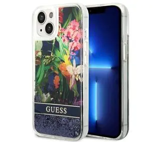 Guess Flower Liquid Glitter GUHCP14MLFLSB do iPhone 14 Plus