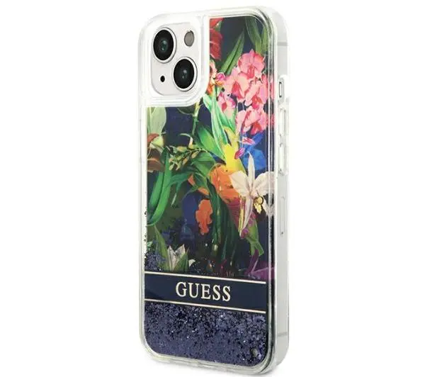 Guess Flower Liquid Glitter GUHCP14MLFLSB do iPhone 14 Plus