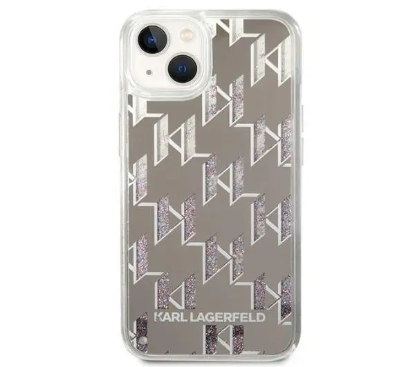 Karl Lagerfeld Liquid Glitter Monogram KLHCP14MLMNMS do iPhone 14 Plus