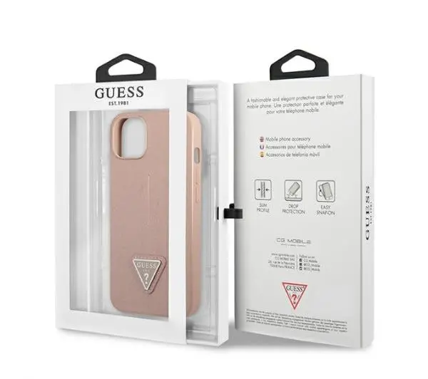 Guess Saffiano Triangle Logo GUHCP13SPSATLP do iPhone 13 mini