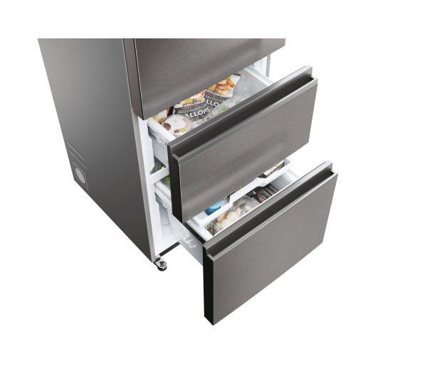 Haier Seria 5 HTW5620CNMP Funkcje AI Pełny No Frost 205cm Komora świeżości Zdalne sterowanie Dark Inox - Kup na Raty - RRSO 0%