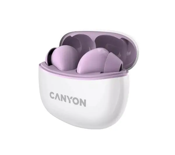 Canyon TWS-5 Dokanałowe Bluetooth 5.2 Fioletowy
