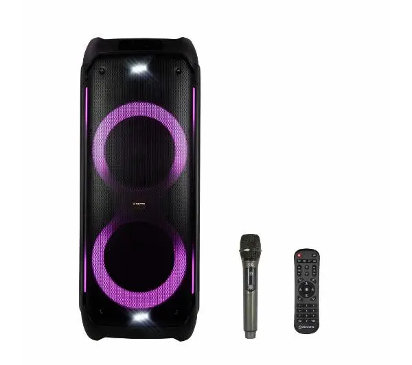 Manta ATHOS SPK1001B300 90W Bluetooth Radio FM Mikrofon Karaoke Czarny
