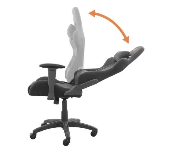 Deltaco GAM-051-B Gamingowy do 110kg Tkanina Czarny - Kup na Raty - RRSO 0%