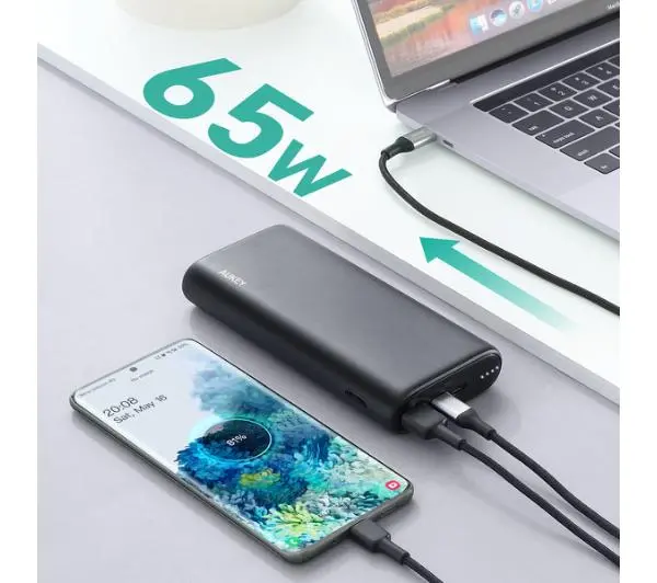 Aukey PB-Y37 20000mAh PD 65W Czarny