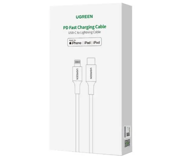 UGREEN Lightning do USB-C PD 3A US304 1,5m Czarny