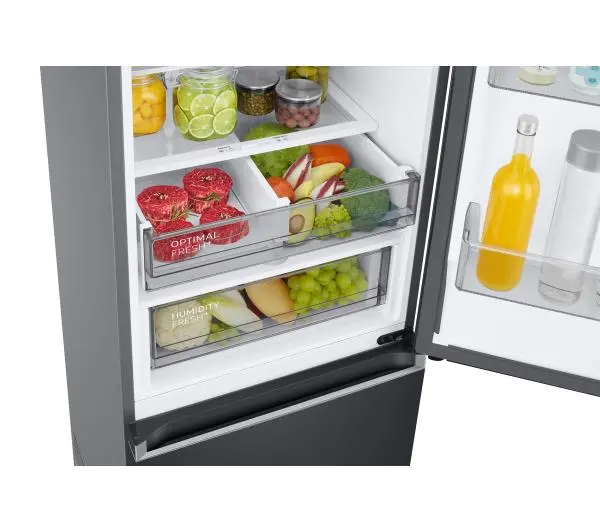 Samsung RB38C705CB1 Funkcje AI Pełny No Frost 203cm Szuflada z kontrolą wilgotności Zdalne sterowanie Grafitowa Stal - Kup na Raty - RRSO 0%