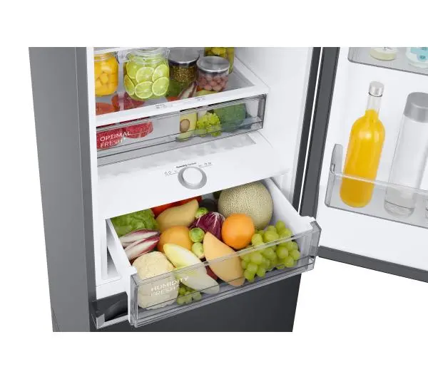 Samsung RB38C705CB1 Funkcje AI Pełny No Frost 203cm Szuflada z kontrolą wilgotności Zdalne sterowanie Grafitowa Stal - Kup na Raty - RRSO 0%
