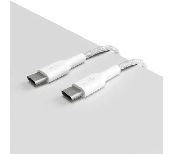 Puro Fabric PUCUSBCUSBCFABK4WHI USB-C do USB-C do 1,2m do Biały