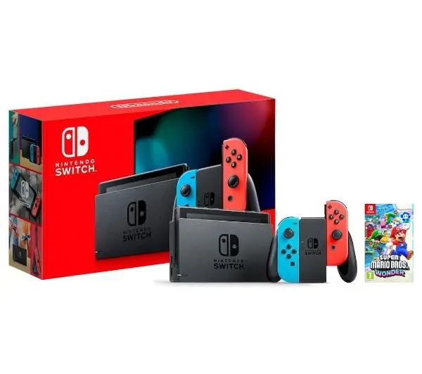 Nintendo Switch Joy-Con v2 Czerwono-niebieski + Super Mario Bros. Wonder