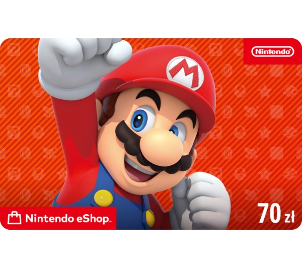 Doładowanie Nintendo eShop 70zł [Bon Agencyjny] Obecnie dostępne tylko w sklepach stacjonarnych RTV EURO AGD