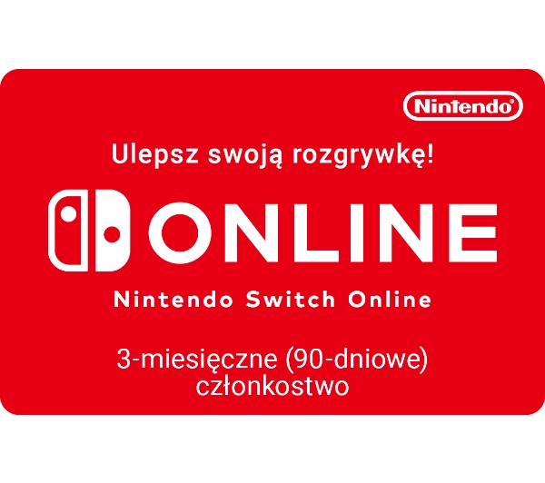 Abonament Nintendo Switch Online 3m-ce [Bon Agencyjny] Obecnie dostępne tylko w sklepach stacjonarnych