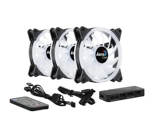 Aerocool Duo 12 ARGB Pro 120mm 3szt. Czarny