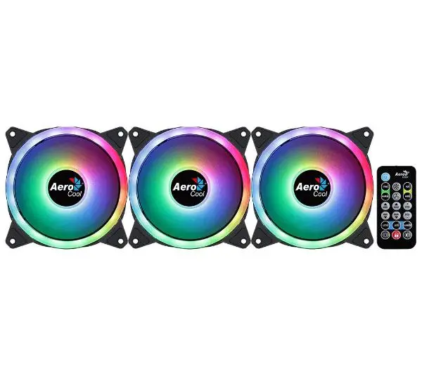 Aerocool Duo 12 ARGB Pro 120mm 3szt. Czarny