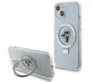 Karl Lagerfeld Ring Stand Karl&Choupettte MagSafe KLHMP14SHMRSKCH do iPhone 14/15/13 Biały