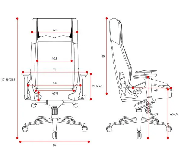 Diablo Chairs X-Custom Normal Size Gamingowy do 130kg Skóra ECO Czarny - Kup na Raty - RRSO 0%