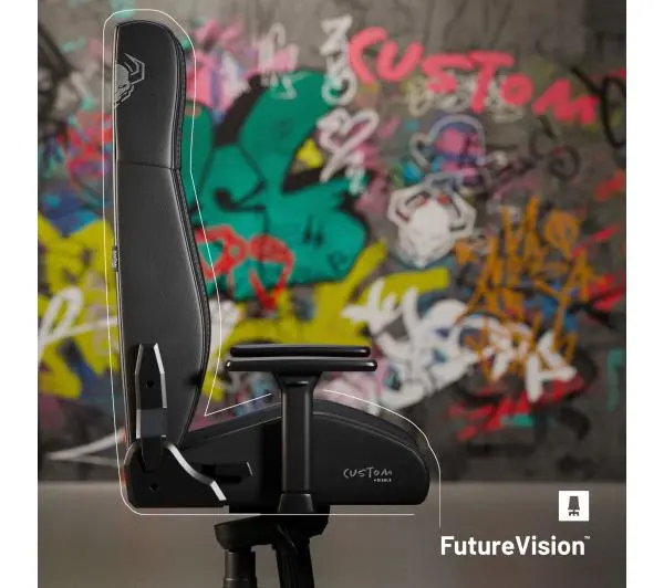 Diablo Chairs X-Custom Normal Size Gamingowy do 130kg Skóra ECO Czarny - Kup na Raty - RRSO 0%