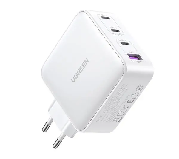 UGREEN 15337 Nexode 3xUSB-C USB-A 3.0 PD3.0 QC4.0 GaN 100W Biały