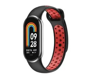 Beline do Mi Band 8 design Czarno-czerwony