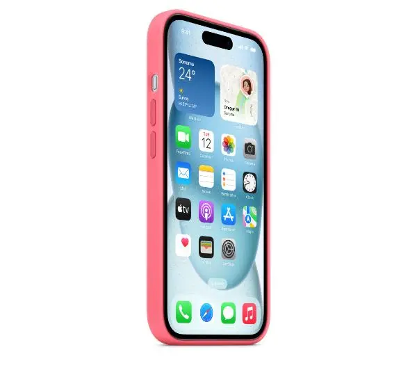 Apple Silicone Case do iPhone 15 Plus Różowy