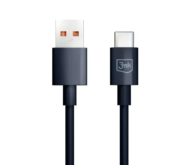 3mk Hyper USB-A do USB-C 1,2M 3A Czarny