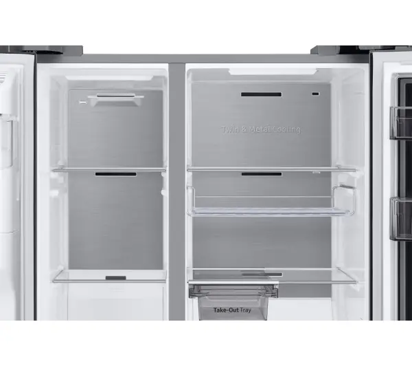 Samsung SBS RH68DG885DB1 Funkcje AI Pełny No Frost 178cm Dystrybutor wody Kostkarka automatyczna Zdalne sterowanie Grafitowy - Kup na Raty - RRSO 0%