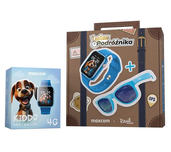 Maxcom FW59 Kiddo LTE Niebieski + okulary Real Shades