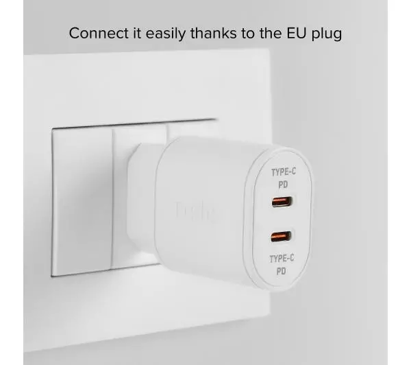 SBS Travel Charger 2xUSB-C PD 20W Biały - ⚡ BESTSELLERY ⚡