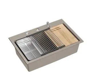 Quadron MARC 110 HQM7650U4_BS Granitowy Soft taupe/Stal szlachetna - TRZECI -55%, ALBO 5-TY ZA 1ZŁ - Kup na Raty - RRSO 0%