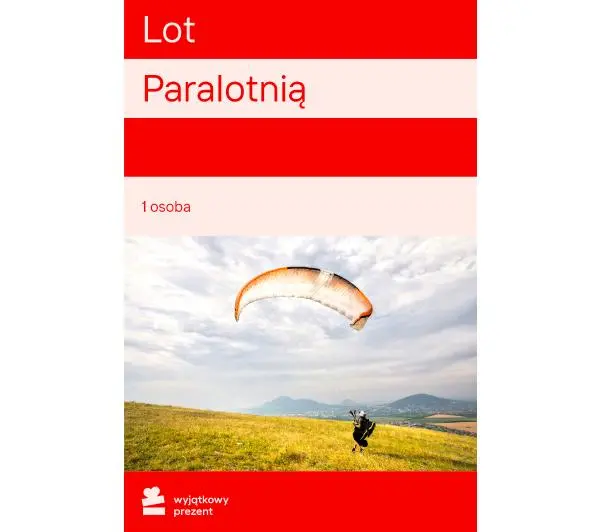 Karta Podarunkowa Lot Paralotnią [Bon Agencyjny]