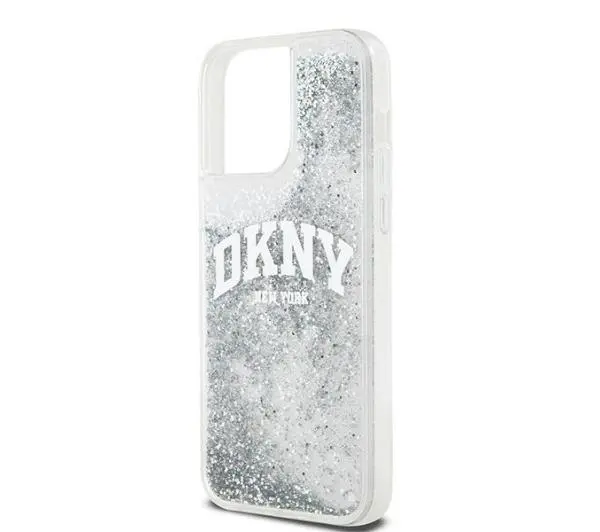 DKNY Liquid Glitter Big Logo do iPhone 15 Pro Max Biały