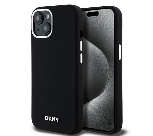 Zdjęcia - Etui DKNY Liquid Silicone Small Metal Logo MagSafe do iPhone 15 Czarny 