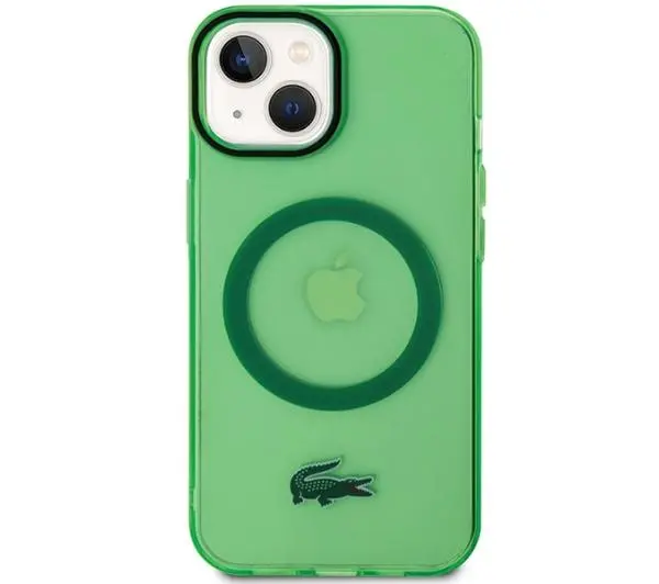 Lacoste Transparent MagSafe do iPhone 15 Plus Zielony