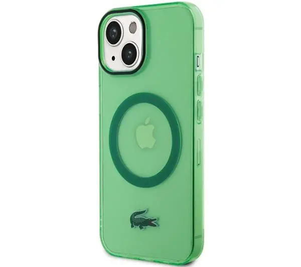 Lacoste Transparent MagSafe do iPhone 15 Plus Zielony