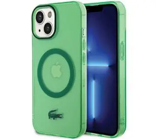 Lacoste Transparent MagSafe do iPhone 15 Plus Zielony