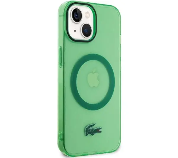 Lacoste Transparent MagSafe do iPhone 15 Plus Zielony