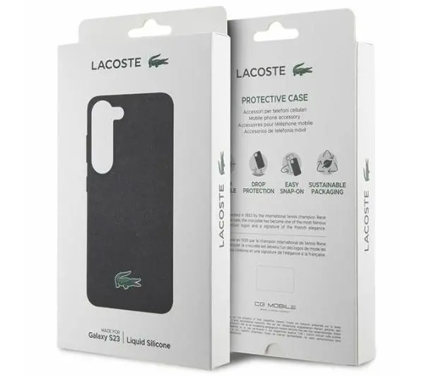 Lacoste Silicone do Samsung Galaxy S23 Czarny